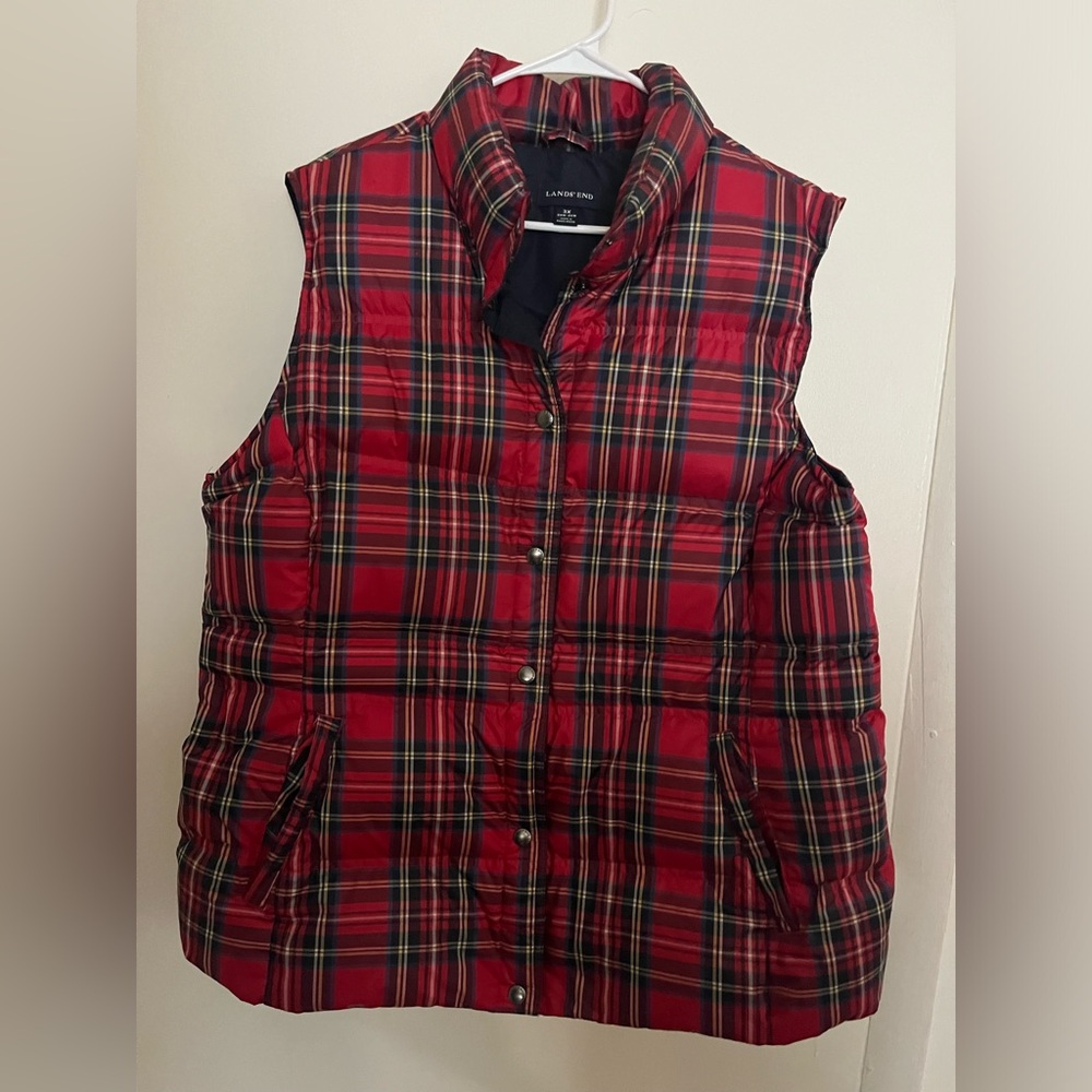 Lands End 2x/3x Tartan Vest